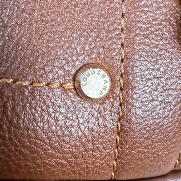 Longchamp Brown Pebbled Leather Crossbody / Shoulder Bag | Adjustable Strap - Picture 9 of 17